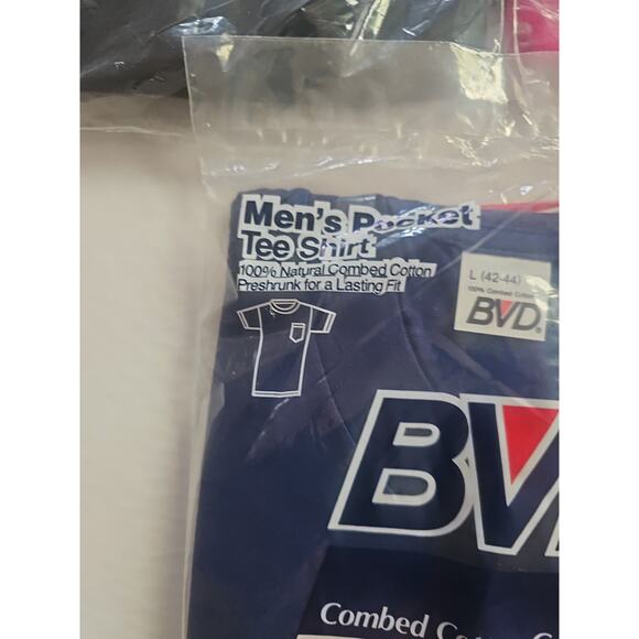 3 VTG Dead Stock 1988 BVD ~Blue 100% Combed Cotton Zs L ) - Picture 5 of 14